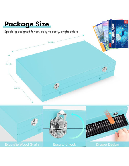 Set de Arte Deluxe iBayam 150 Piezas Madera con Caja Regalo