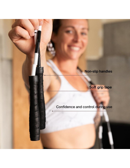 Cuerda de Saltar Ajustable JOBEAR Athletics con Cuentas - Sin Enredos