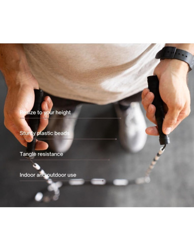 Cuerda de Saltar Ajustable JOBEAR Athletics con Cuentas - Sin Enredos
