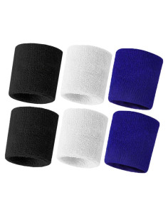 Muñequera de Toalla Gruesa HANERDUN Unisex 6 Piezas