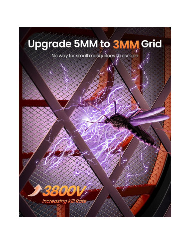 Raqueta Eléctrica Insecticida Gaiatop 3800V para Moscas