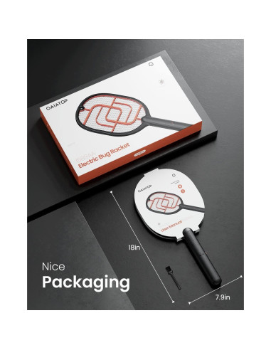 Raqueta Eléctrica Insecticida Gaiatop 3800V para Moscas