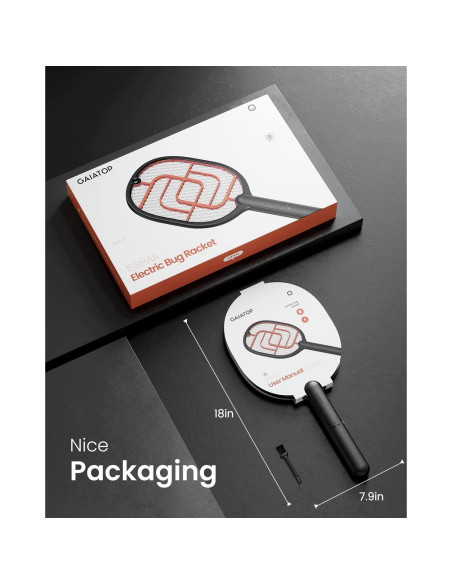 Raqueta Eléctrica Insecticida Gaiatop 3800V para Moscas