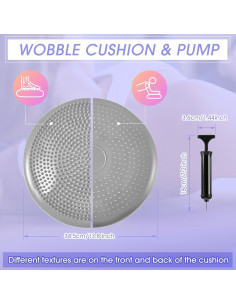 Meooeck Almohadilla de Equilibrio y Pods de Ejercicio 34.5 cm 2