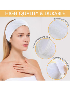 Banda para la cabeza Sinland 6 unidades ajustable para maquillaje 2
