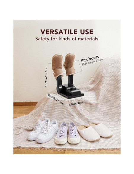 Secador de Botas FORLIM SD-002A-B - Negro, Temporizador 2h