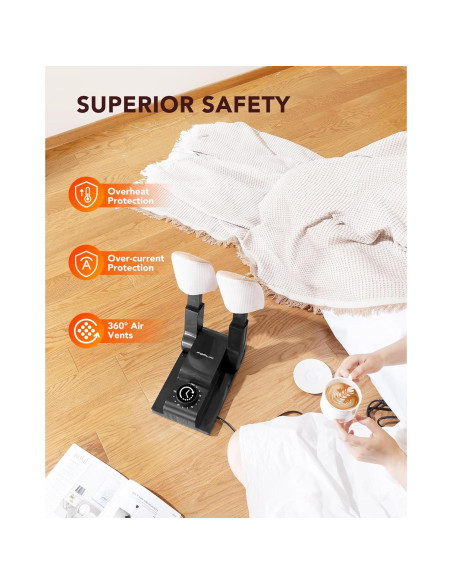 Secador de Botas FORLIM SD-002A-B - Negro, Temporizador 2h