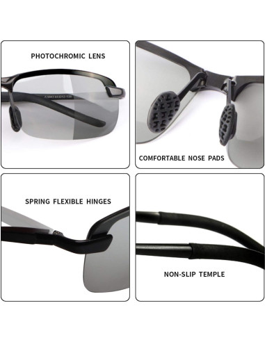 Gafas de Sol Polarizadas Fotoquímicas UV400 MIRYEA - Unisex