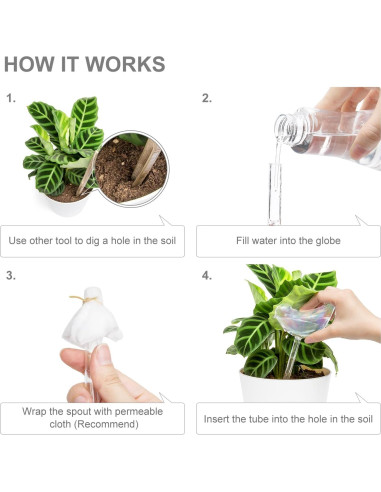 Esferas de Riego Automático Mkono para Plantas - 25.4 cm