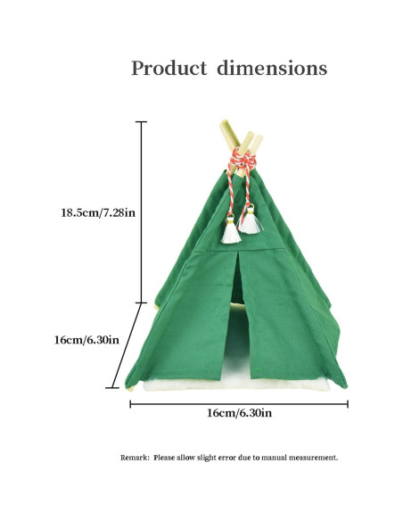 Carpa de Camping Miniatura Verde 1:12 con Alfombra - Minamzee