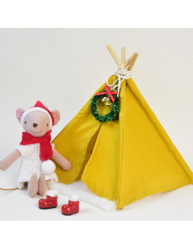 Carpa de Camping Miniatura Verde 1:12 con Alfombra - Minamzee