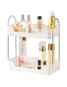 Organizador de Encimera para Baño Shuang Qing 2 Niveles Blanco