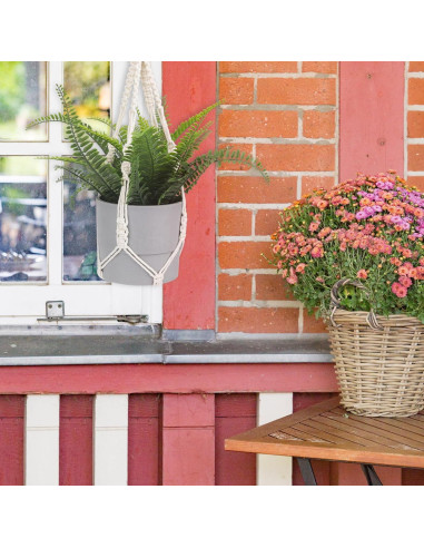 Colgador de Plantas de Macramé Sliverdew 50 cm 2 Piezas Boho