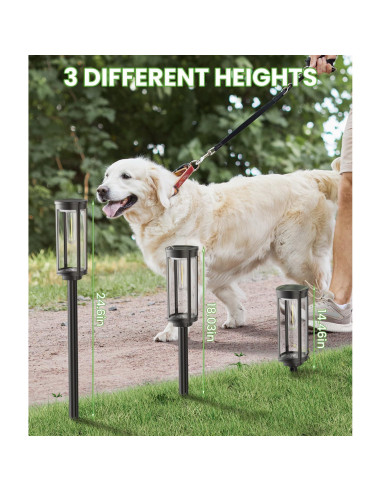 Luces de Camino Solares BITPOTT 2 Paquete IP65 Jardín