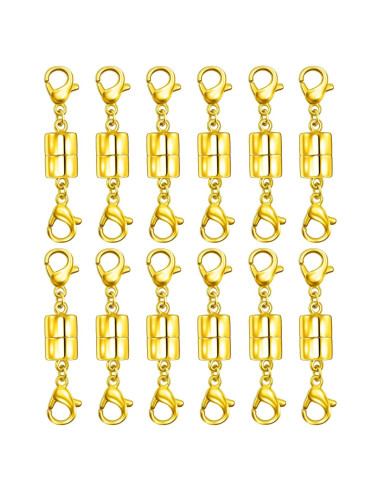 Cierres Magnéticos Doble Langosta Qulltk 12Pcs Oro 14K