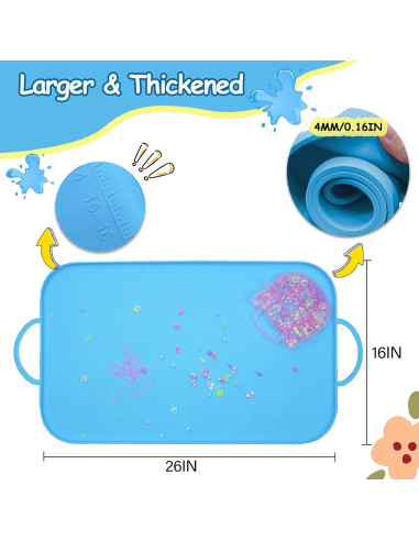 Estera de Pintura de Silicona Effidula 66x41cm Azul