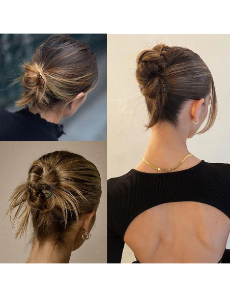 7 Peines Laterales de Metal LAPOHI para Peinados Elegantes