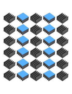 30 Disipadores de Calor de Aluminio 8.8x8.8x5mm con Cinta