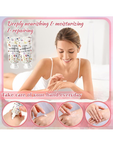 48 Sets de Crema de Manos Dansib para Baby Shower Floral