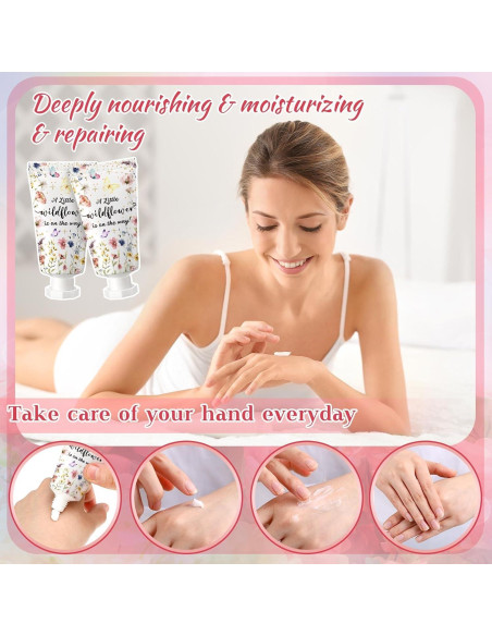 48 Sets de Crema de Manos Dansib para Baby Shower Floral