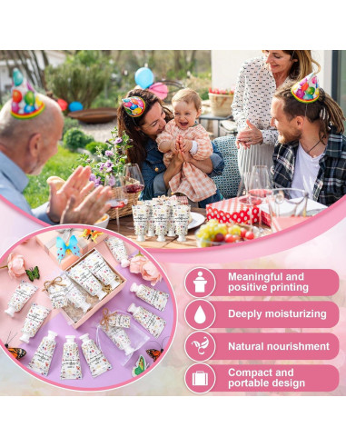 48 Sets de Crema de Manos Dansib para Baby Shower Floral