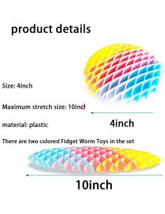 Juguete Antiestrés Gusano 3D Firesofheaven 10.16 cm 2