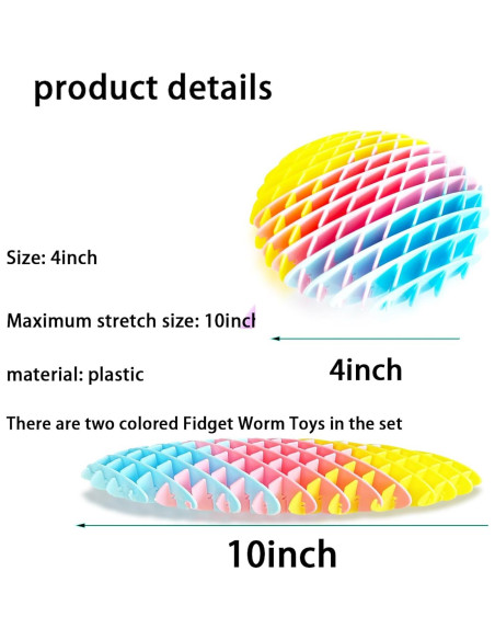 Juguete Antiestrés Gusano 3D Firesofheaven 10.16 cm