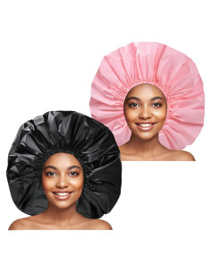 Gorros de Ducha Jumbo CHFONG 2 PCS Impermeables para Cabello Largo