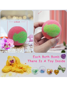 Bombas de Baño TTRWIN con Juguetes Sorpresa - Paquete de 12 2
