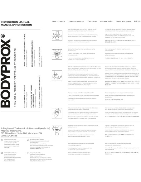 Férula de Tobillo Bodyprox XS con Cordones y Soporte