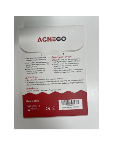 216 Parches Hidrocoloide AcneGo para Granitos y Manchas