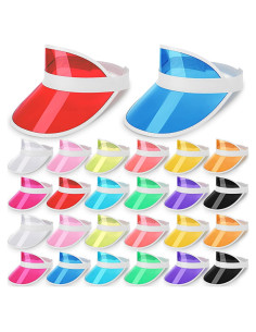 Paquete de 26 Gorras Visera Solar Transparentes UV Unisex
