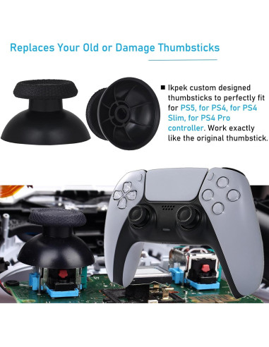 Ikpek 4 Joysticks Reemplazo TMR para Controlador PS5