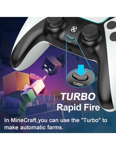 Controlador Inalámbrico Ymir para PS4/PC/Steam - 1200mAh