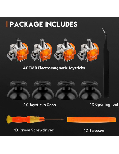 Joysticks Electromagnéticos TOMSIN para Controlador PS5 - Kit de 4