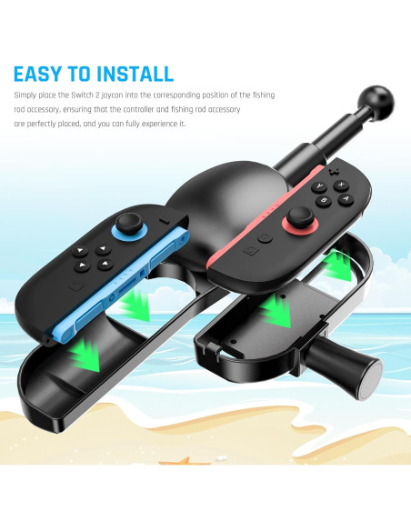 Caña de Pesca RHOTALL para Nintendo Switch 2 - Accesorio de Juego