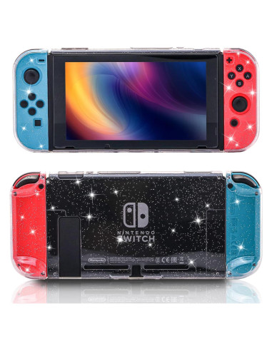 Funda Protectora Brillante para Nintendo Switch HEATFUN con Protector de Pantalla