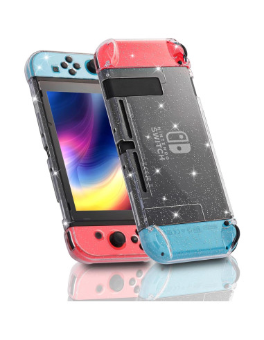 Funda Protectora Brillante para Nintendo Switch HEATFUN con Protector de Pantalla