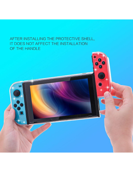 Funda Protectora Brillante para Nintendo Switch HEATFUN con Protector de Pantalla Funda Protectora Brillante para Nintendo Switch HEATFUN con Protector de Pantalla