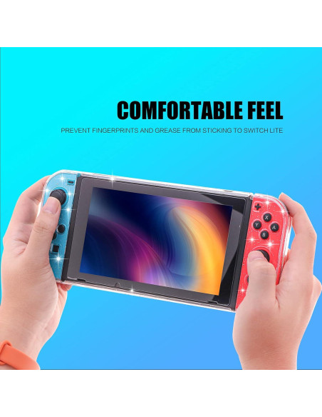 Funda Protectora Brillante para Nintendo Switch HEATFUN con Protector de Pantalla Funda Protectora Brillante para Nintendo Switch HEATFUN con Protector de Pantalla
