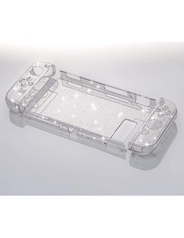 Funda Protectora Brillante para Nintendo Switch HEATFUN con Protector de Pantalla