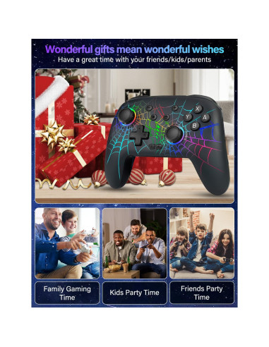 Controlador Inalámbrico RJAD para Nintendo Switch con Luz LED