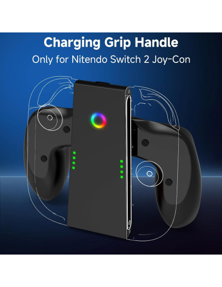 Agarre de Carga Ergonómico para Joy-Con Nintendo Switch 2