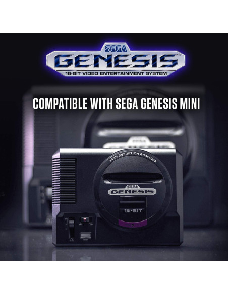 Controlador USB Retro-Bit Sega Genesis 6 Botones Azul Claro