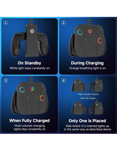 Agarre de Carga Ergonómico para Joy-Con Nintendo Switch 2