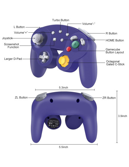 Controlador Inalámbrico HaeBorl para Nintendo Switch - 600mAh