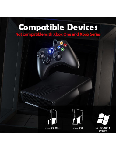 Controlador con Cable LENISUOLE para Xbox 360 - Dual Vibración