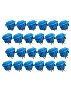 Botones de Arcade QANBA D-lite 30mm Azul Snap-In 24 Pcs