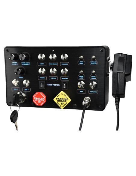 Caja de Botones Clásica II Sim-Panel ATS/ETS - Aluminio Negro