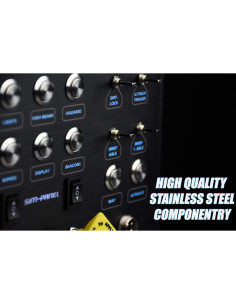 Caja de Botones Clásica II Sim-Panel ATS/ETS - Aluminio Negro 2